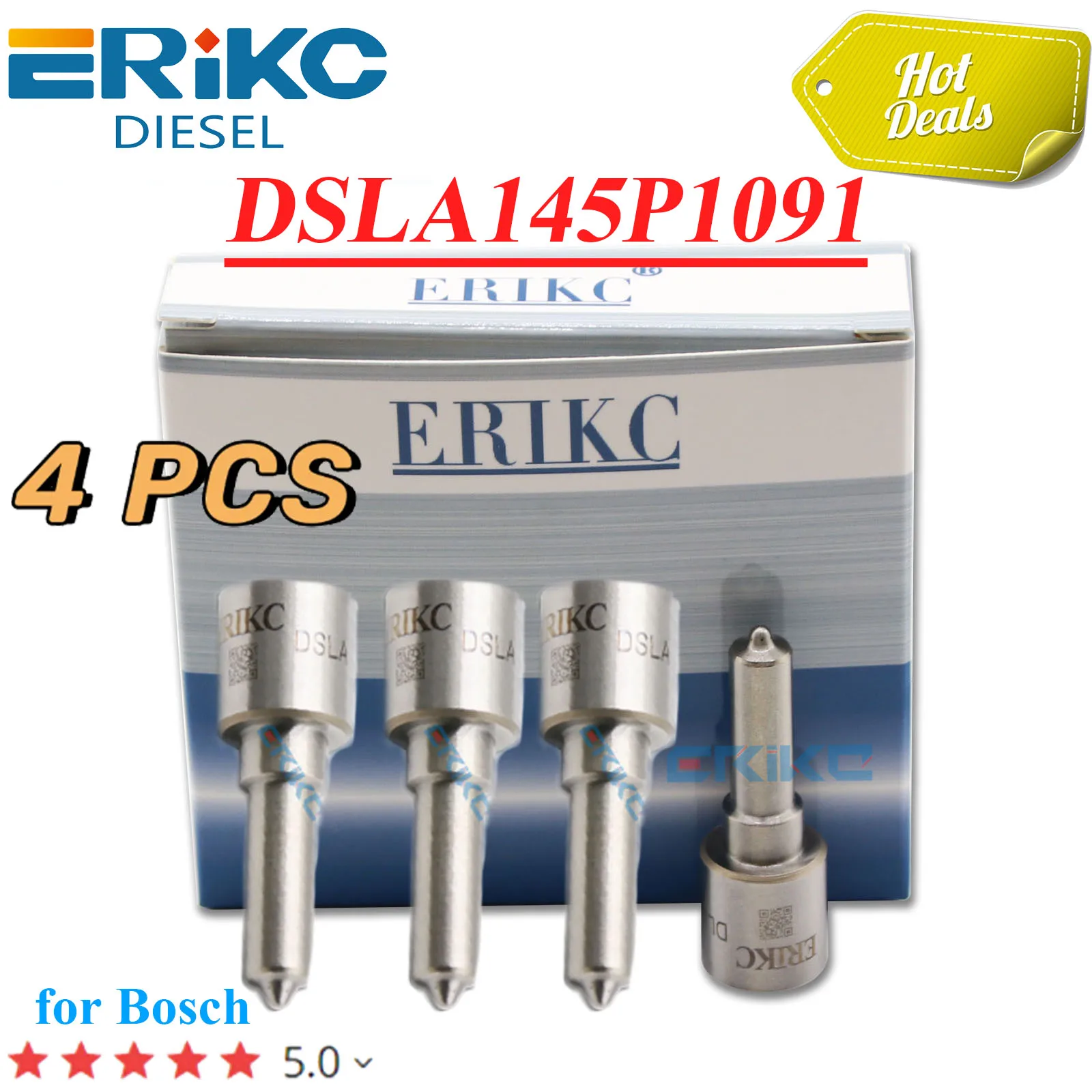 4PC Diesel Engines Pump Nozzle DSLA145P1091 Injection Spare Part 043317531 for Injector 0445110087 0986435079 9112247 7701473631