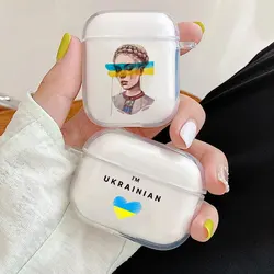 Étui en silicone avec badge Ukraine Feel pour Airpods Pro 2, 1, boîtier de téléphone sauna, étui transparent pour Airpod 3, accessoires pour écouteurs en TPU