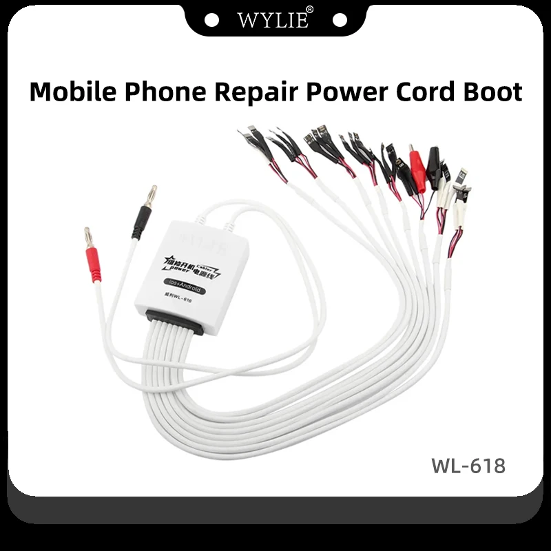 

WYLIE WL-618 Mobile Phone Repair Power Cord Boot Line For IPHONE 6-14Pro Max Android XIAOMI HUAWEI SAMSUNG Maintenance Test Line