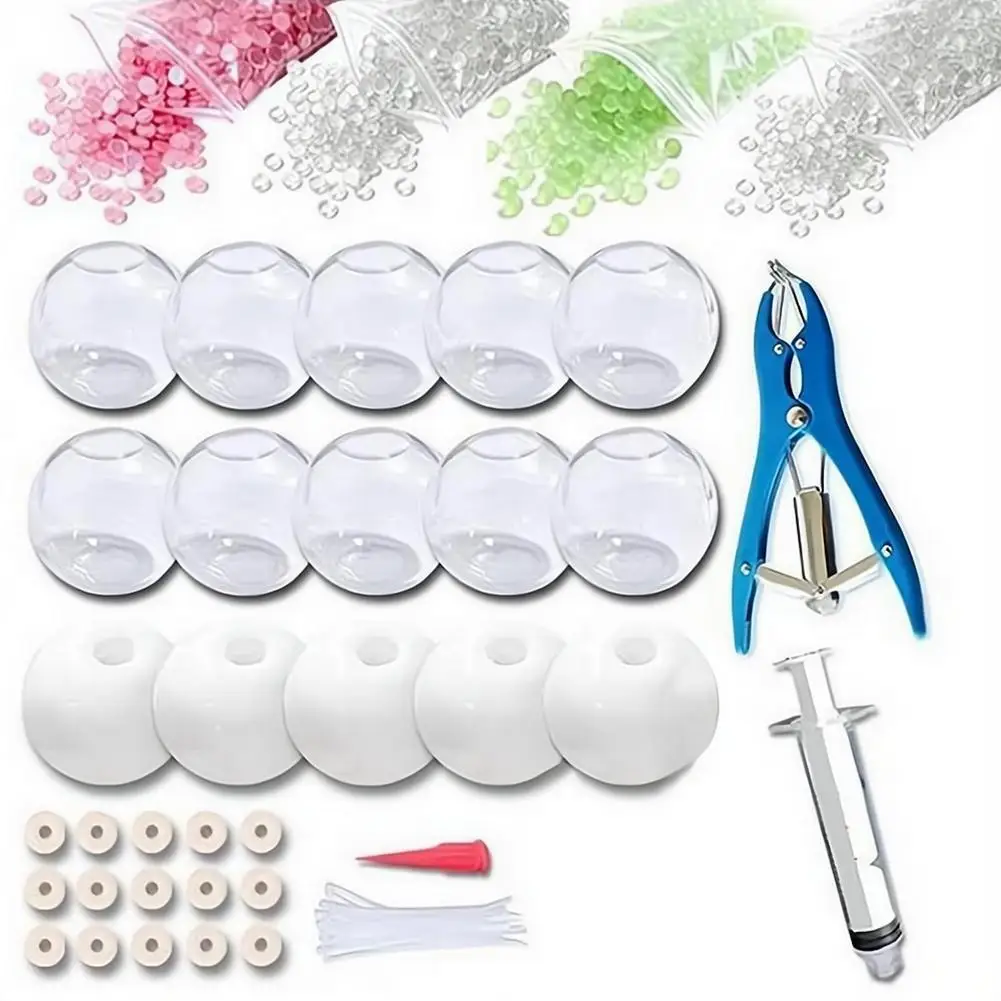 DIY Vacuum Squeeze Ball Stress Relief Kit Blank Ball Skins with Lids Filling Accessories Foam Beads Glitter Slow Rebound Toys