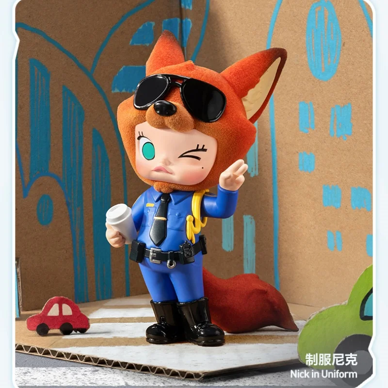 Popmart Authentieke Molly × Zootopia Serie Blind Box Molly Judy Nick Beeldjes Mystery Box Speelgoed Cartoon Trendy Speelgoed Leuk Cadeau