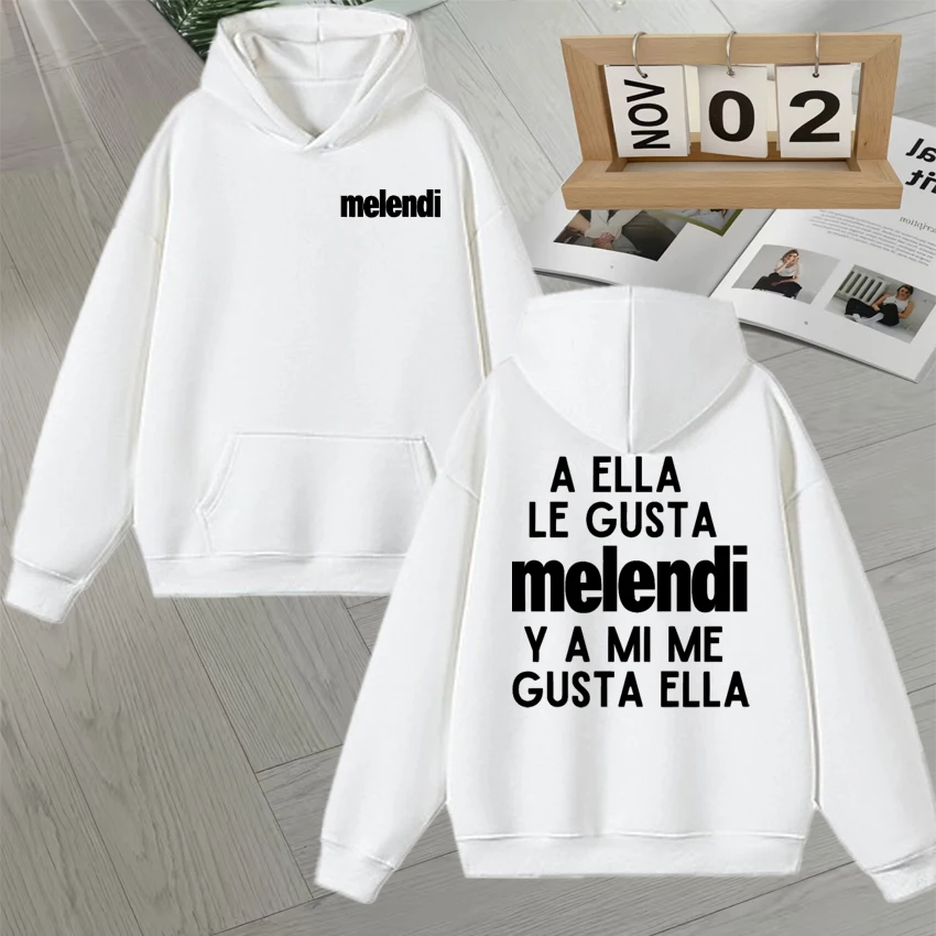 Fashion Rapper Melendi Tour 2025 Double Sided Print Long sleeve Hoodie Men Women Fleece Autumn Winter zevity Unisex Sweatshirts