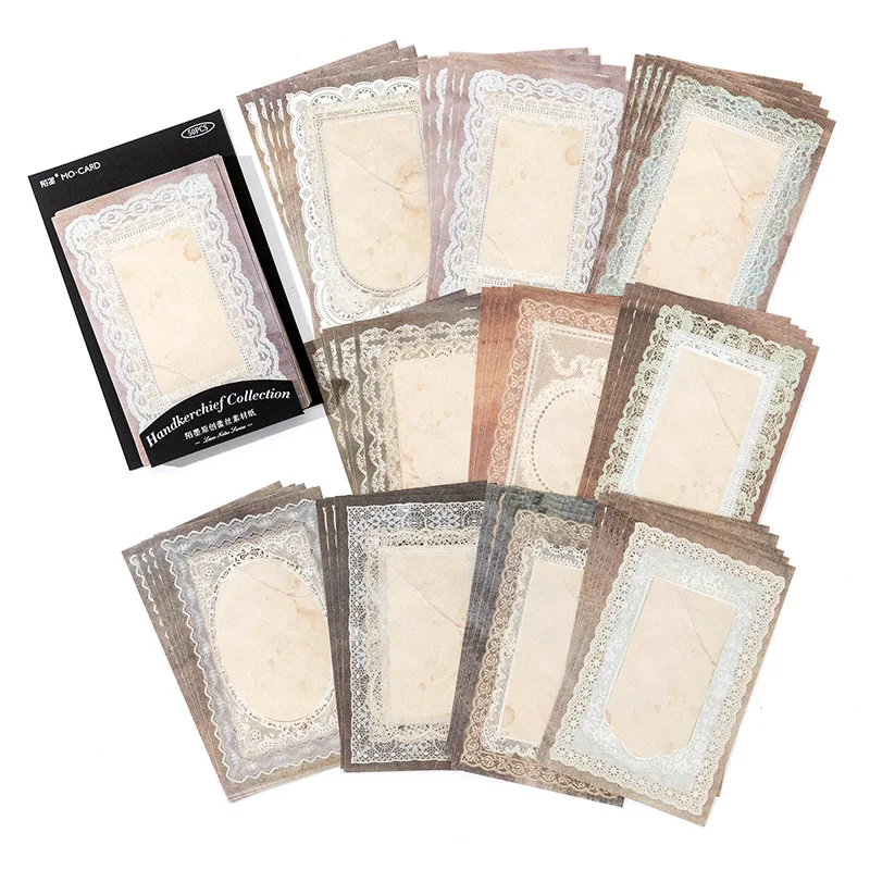 Lace Notes Series Material Paper Material Paper Decoration Scrapbook DIY Diary Decoration Retro Notebook