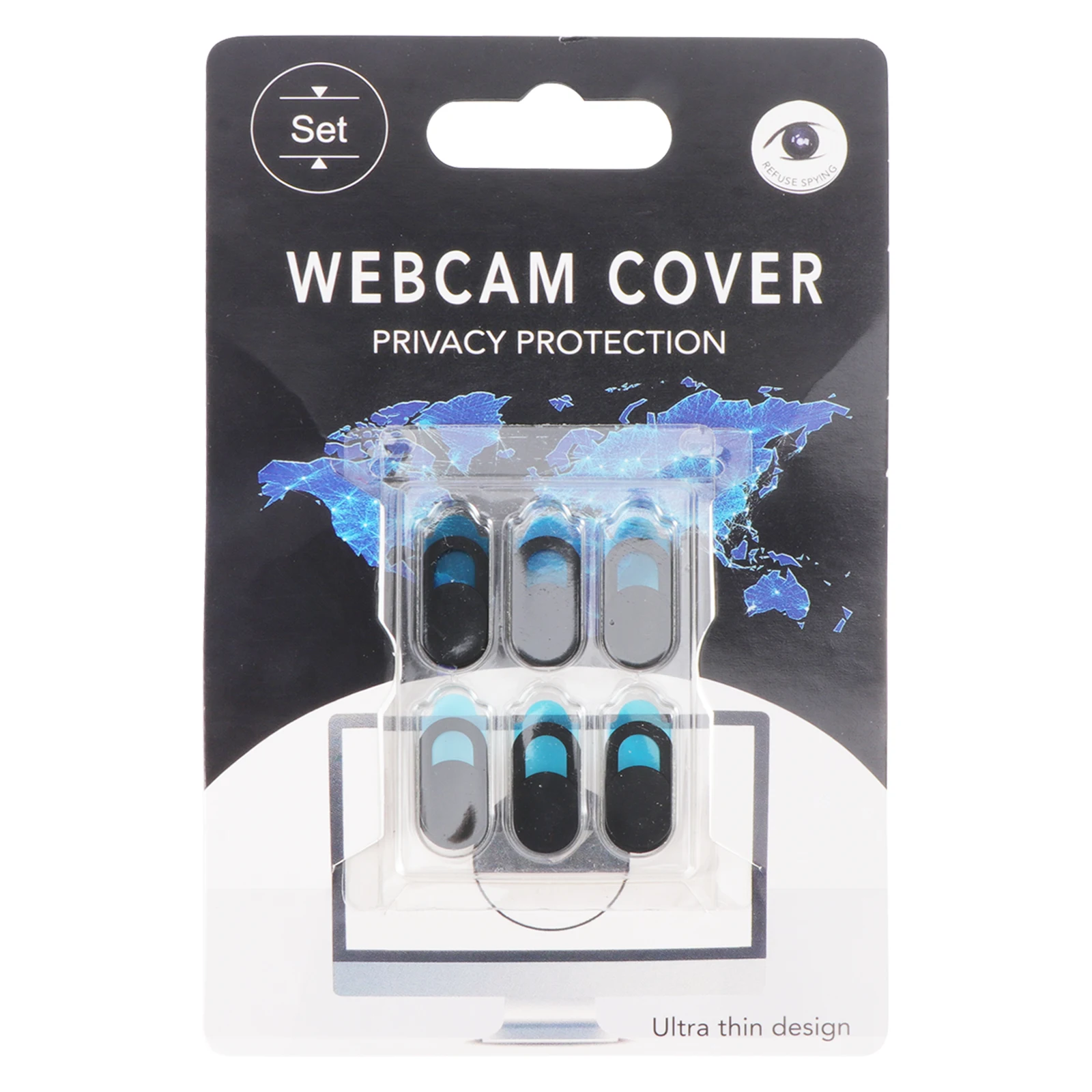 

6Pcs Webcam Cover Slide Privacy Creative Pattern Simple Slide Cover for Laptop Tablet Desktop Computer