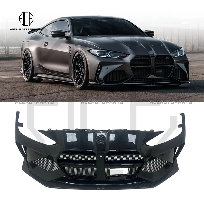 For upgrading B G80 G82 M3 M4 to A style dry carbon fiber front bumper grille front lip body kit side skirts rear bumper