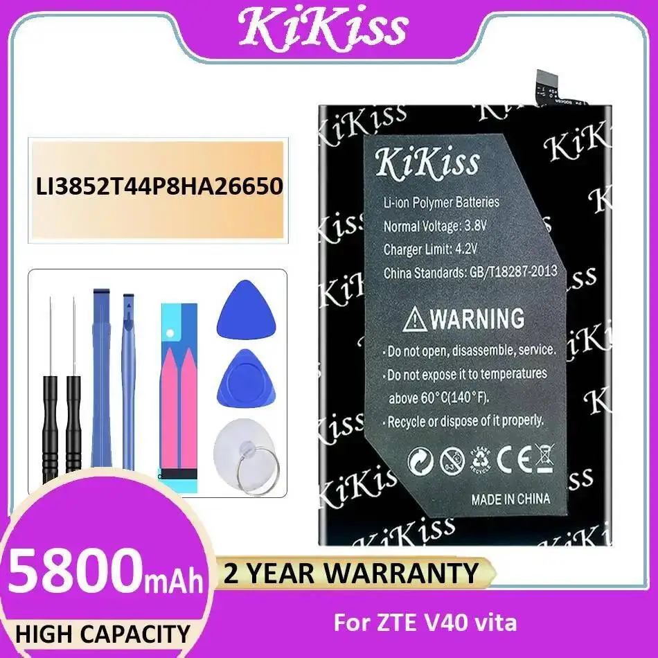 

Для Zte V40 Vita Safe 5800 мАч долговечный аккумулятор для мобильного телефона LI3852T44P8HA26650