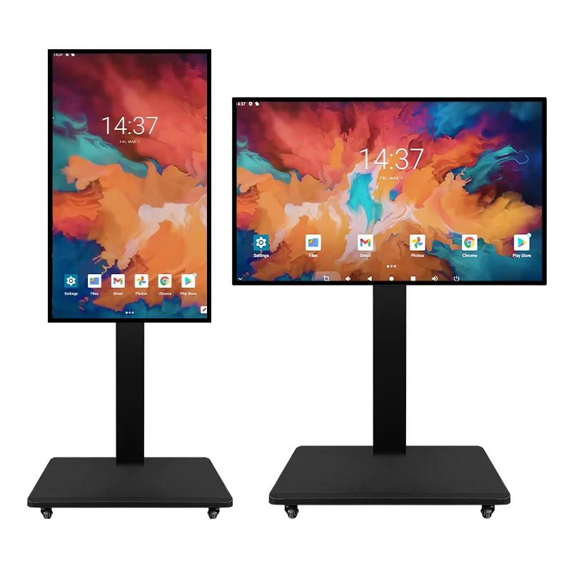 

All-In-One 43-Inch Live Broadcast Equipment Mobile/Computer Controlled Indoor Moving Touch Screen Kiosk Supplier Airports