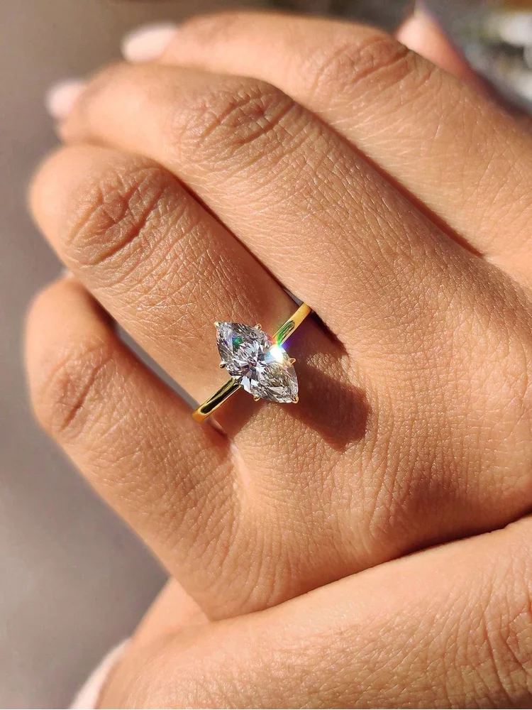 

DWJ Роскошные модные обручальные кольца из стерлингового серебра 1 карата с муассанитом и бриллиантами для женщин, ювелирные изделия из стерлингового серебра 925 пробы