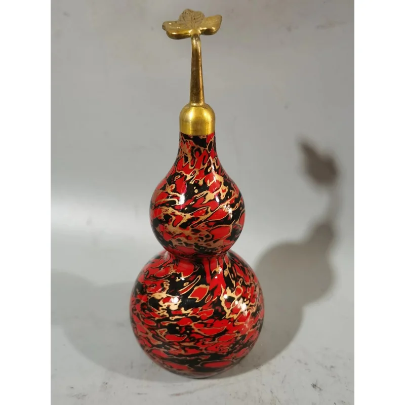 

Antique Copperware Collection，Gourd Imitation Cloisonné Craft Exquisite Workmanship Elegant Shape Antique Style