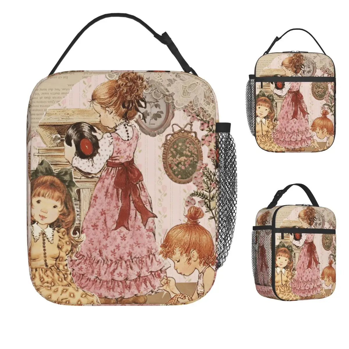 

Сумка для обеда с героями мультфильмов Sarah Key, модная коробка для обеда, портативная термосумка для обеда на молнии для пикника, графическая сумка-холодильник