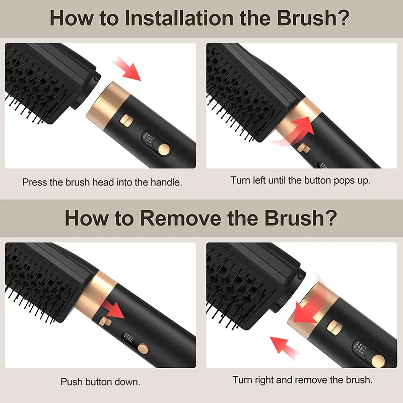 ไดร์เป่าผม 6-in-1 พร้อมที่จัดแต่งทรงผมด้วยลมความเร็วสูง 110,000 รอบต่อนาที ชุดแปรงไดร์เป่าผม เหมาะสำหรับการม้วนผมอัตโนมัติ