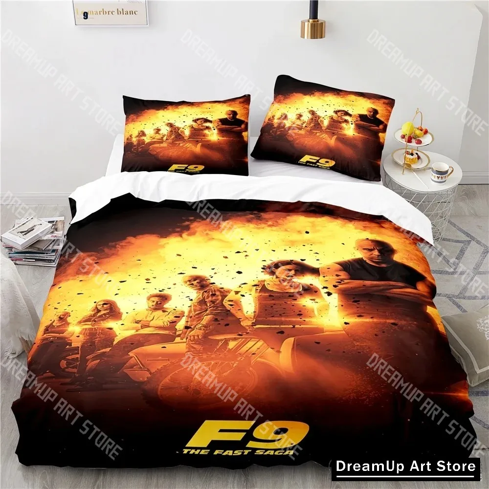 3D Printed Fast & Furious Bedding Set for Boys Girls Duvet Cover And Pillowcase Twin Queen King Full Single Double Sizes