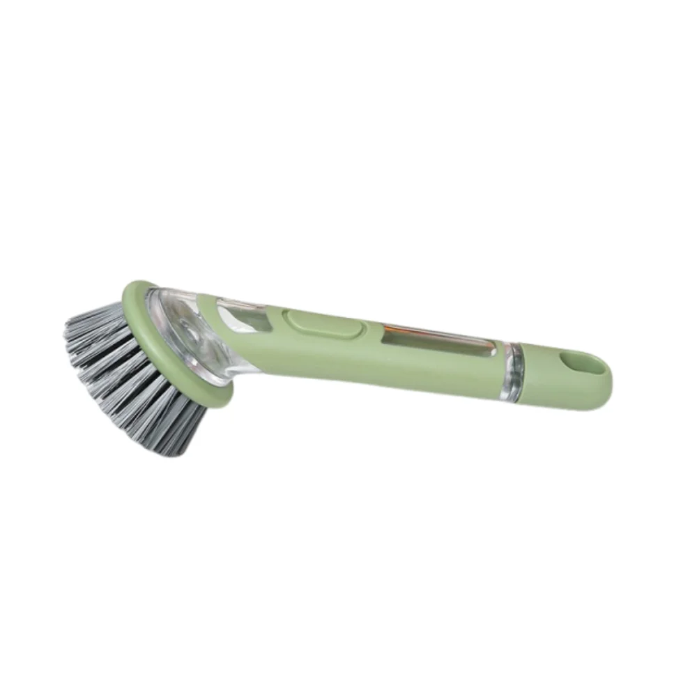 

Creative Kitchen Pan Brush Non-Slip Press Cleaner Cookware Cleaner Brush Hanging Press To Dispense Refillable Pot Cleaning Brush