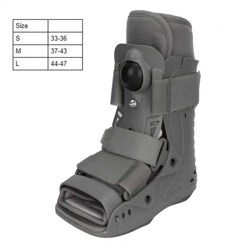 Pneumatic Walking Boot Full Shell Orthopedic Protection Short Air Walker Brace for Ankle Injuries Fractures Recovery 33-47 Size