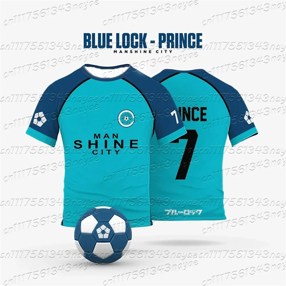 Blue Lock, Manshine City, Anime-Cosplay, Herren- und Damen-Sommer-T-Shirt mit kurzen Ärmeln, 2026, Sport-T-Shirt für Kinder. – Detail 8