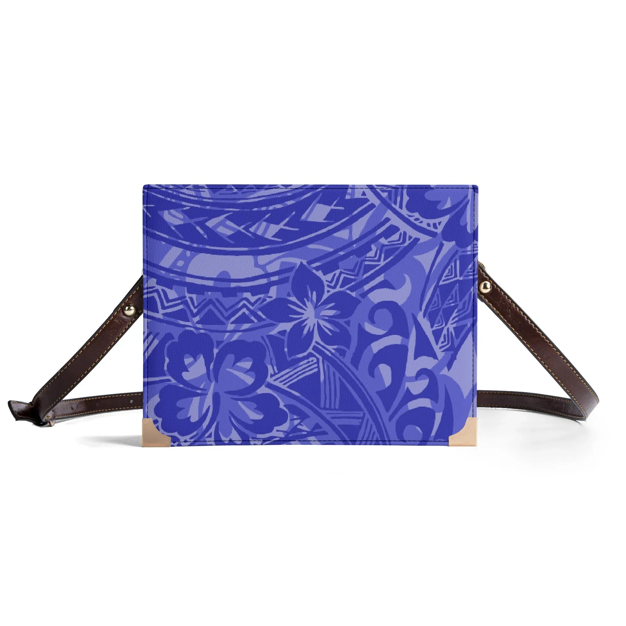 

Polynesian-Style Printed Women'S Storage Bag Fashionable Handbag Banquet Shoulder Bag Customizable Patterns