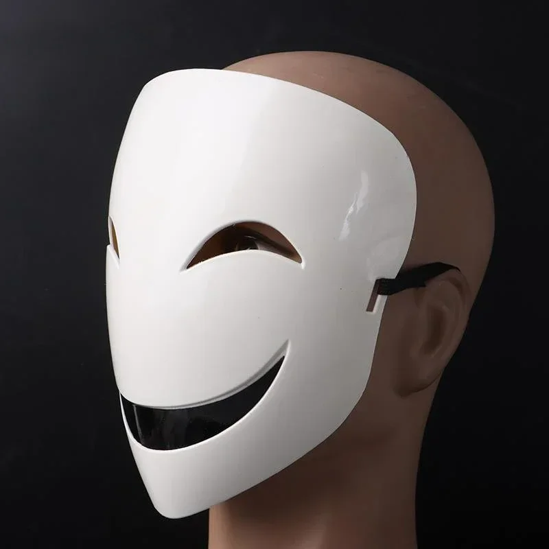 

Adjustable Mask Adults Japanese Anime Black Bullet Hiruko White Visible Helmet Cosplay Costume Props Halloween Gifts Collection