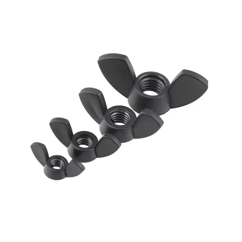 Nylon butterfly nut white dish nut black plastic butterfly hand twisted ingot horn screw M4 M5 M6 M8