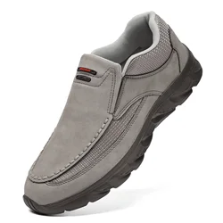 Men Leather Casual Shoes Breathable Loafers Men Sneakers 2024 New Male Comfortable Leather Flat Footwear Sneakers Men Shoes