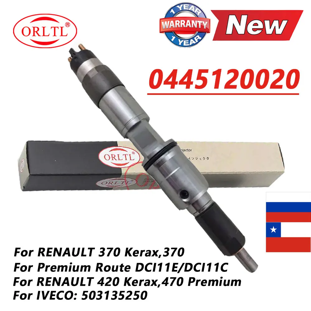 

0445120020 5010477874 ORLTL Genuine Fuel Injector 0986435523 0445120019 For Renault 370,420 Kerax Premium IVECO 503135250