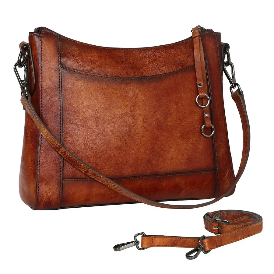 

Crossbody Bags for Women Shoulder Purse Medium Hobo Genuine Leather Satchel Purses and Handbags