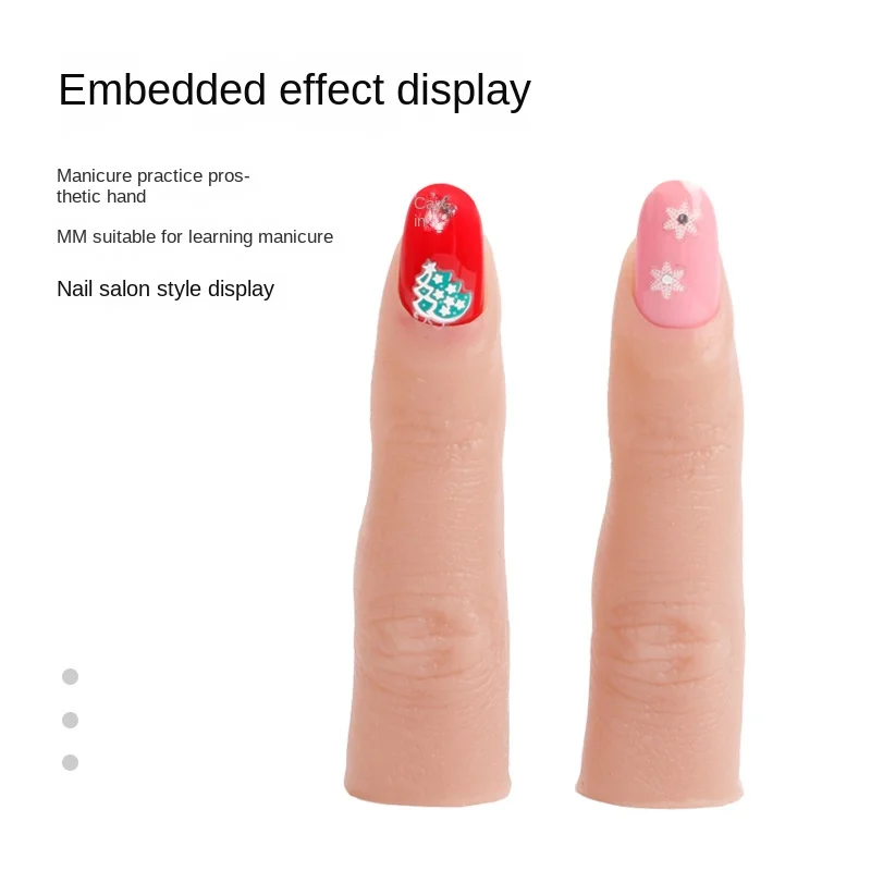 customizable silicone finger models nail  silicone finger joints can be bent and inserted into nail plates for practice display,