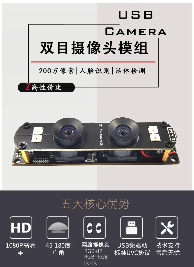 Módulo de identificación de 2 millones de píxeles sin unidad USB