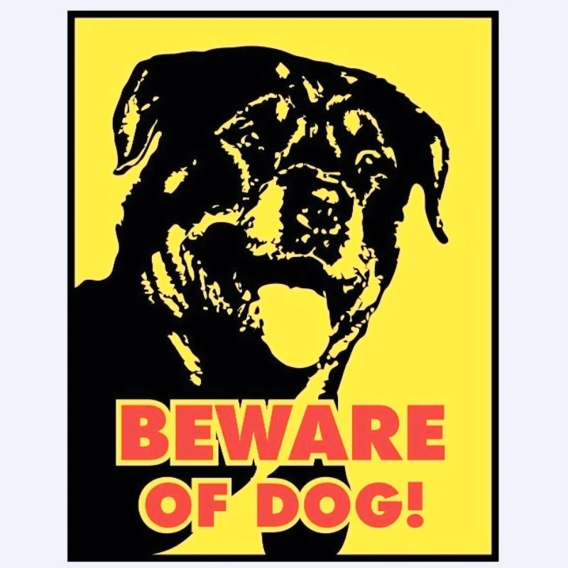 Car decoration stickers FOR BEWARE OF DOG VINYL STICKER WARNING DOG BACKYARD CAR WINDOW ROTTWEILER ROTTY  20CM PVCKK