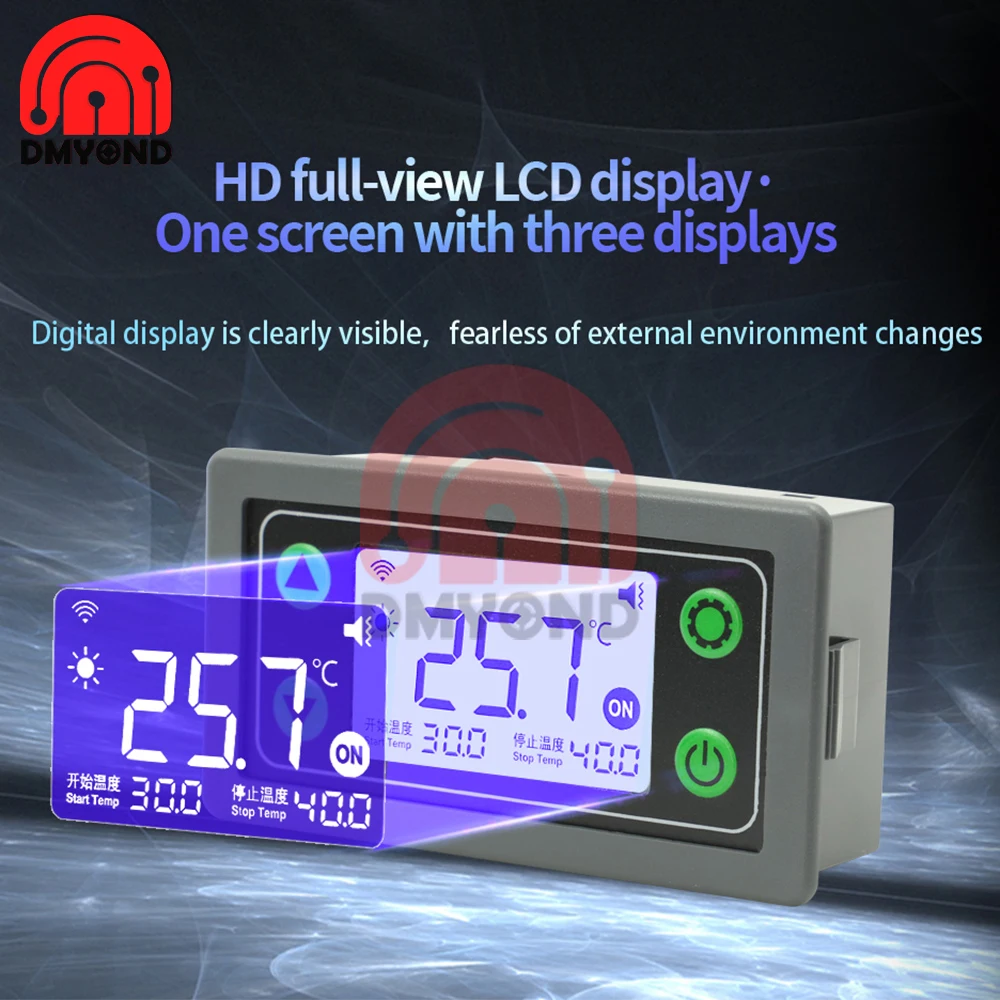 30A Remote WIFI Temperature Controller APP Digital Display Intelligent Fully Automatic Temperature Regulator with Probe XY-SA30