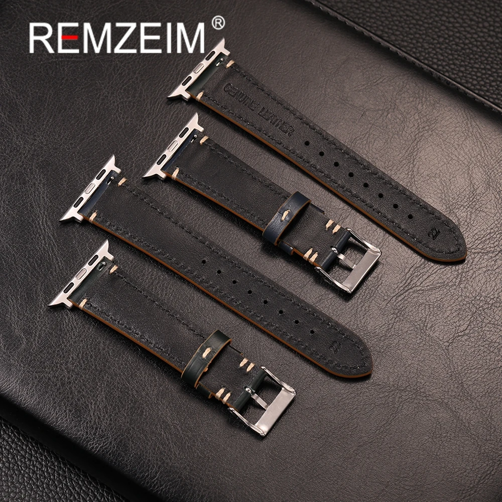 ソフト本革時計ストラップ Apple Watch シリーズ 1-10 SE ウルトラリストベルト Iwatch 49/46/45/44/42/41/40/38 ミリメートルリストバンド