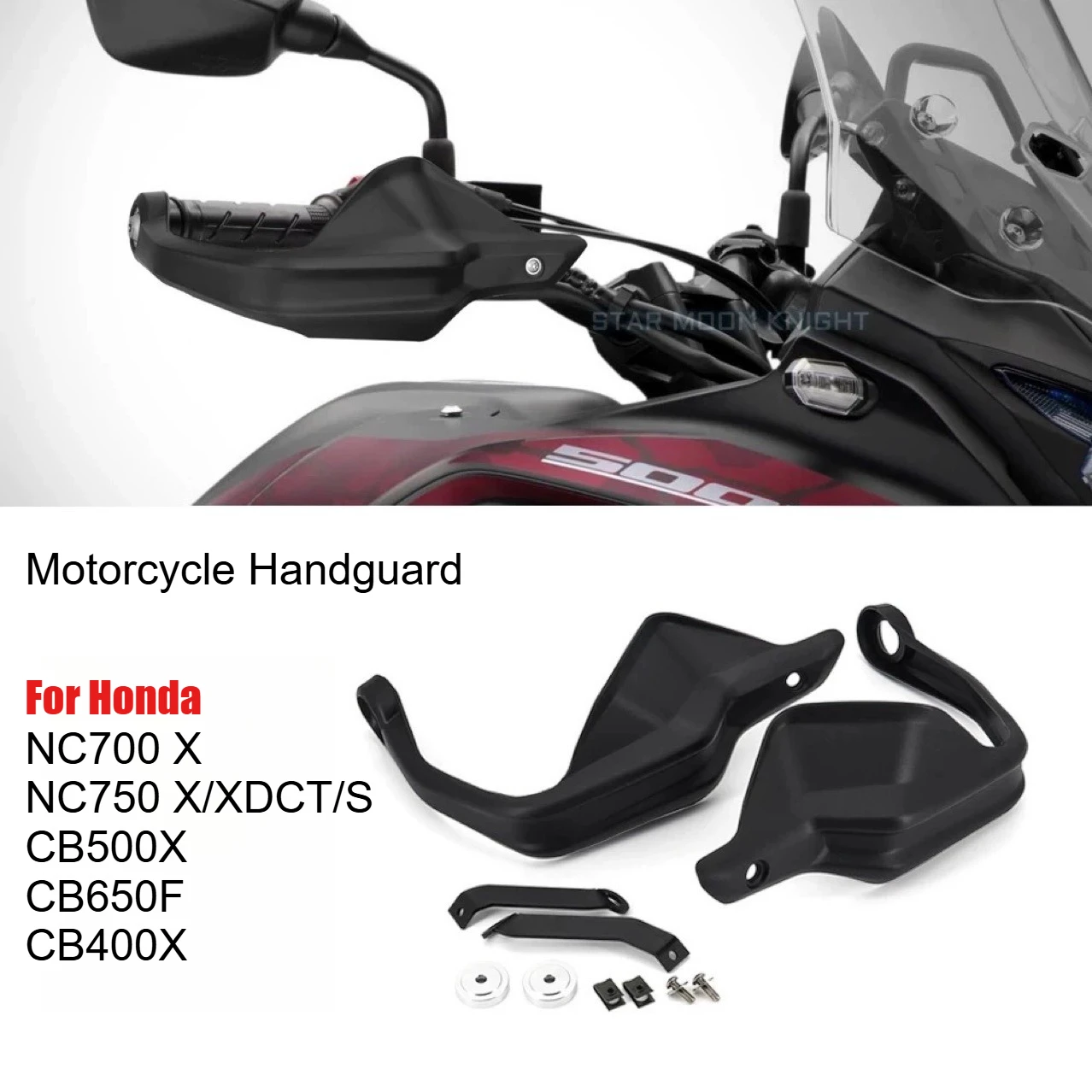 

Handguard For Honda NC750X CB500X CB 500X CB400X CB650F 2013-2023 Handlebar Windshield Hand Protection Wind Shield Hand Guard