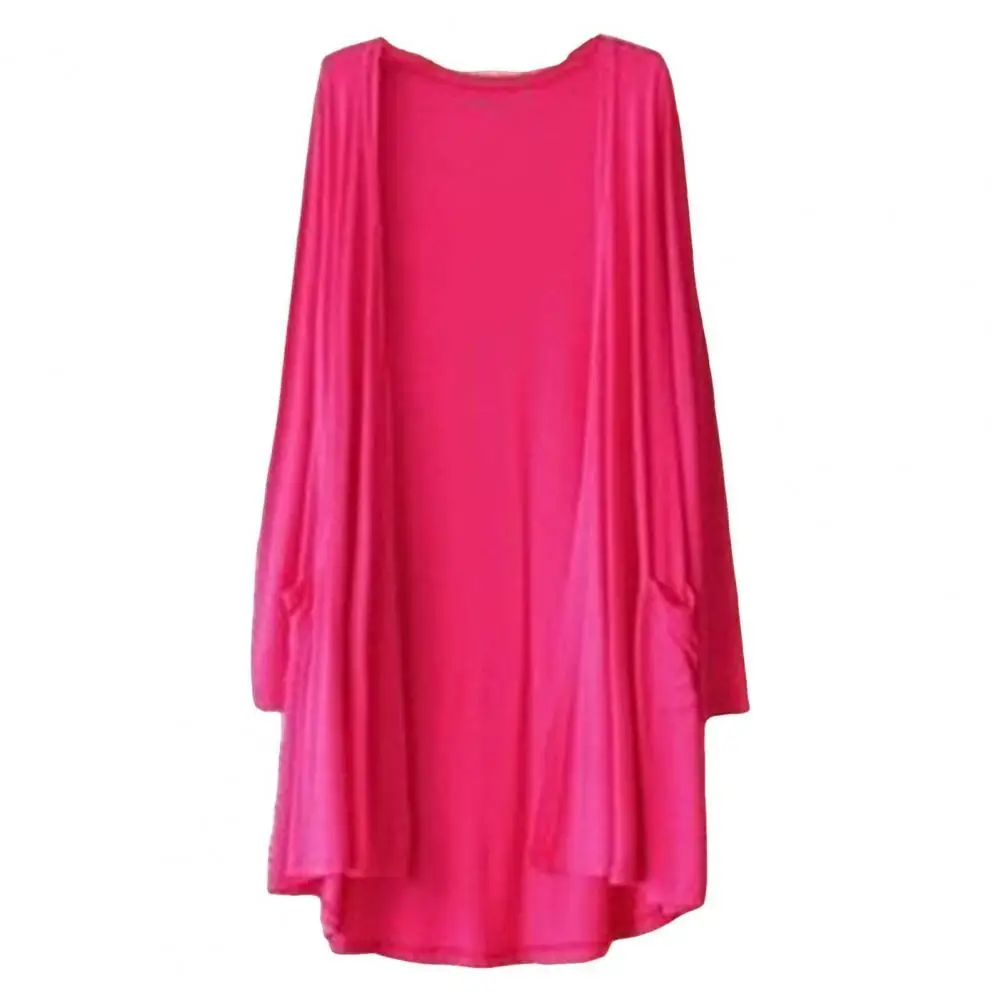 سترة طويلة من القطن للنساء ، سترة غير رسمية ، سترة طويلة الأكمام ، 6 ألوان ، للصيف والخريف