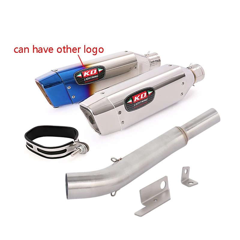 

Надевается для Bajaj Pulsar 200 NS 200 RS200 2015-2024, выхлопная система мотоцикла, глушитель, средняя звено, труба из нержавеющей стали DB Killer