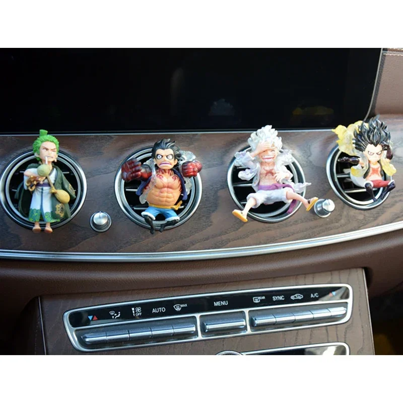 Anime One Piece Auto Air Outlet Duft Dekoration Luffy Zoro Ace Chopper Action Figur Figur Modell Ornamen Auto Aromatherapie