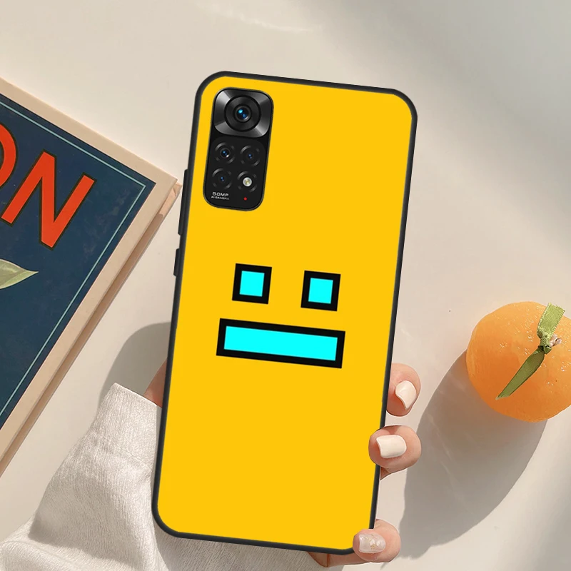 Geometry Dash Case For Xiaomi Redmi Note 10 11 8 9 12 Pro Redmi Note 12S 11S 10S 9S 9C 10C 10A 12C Coque