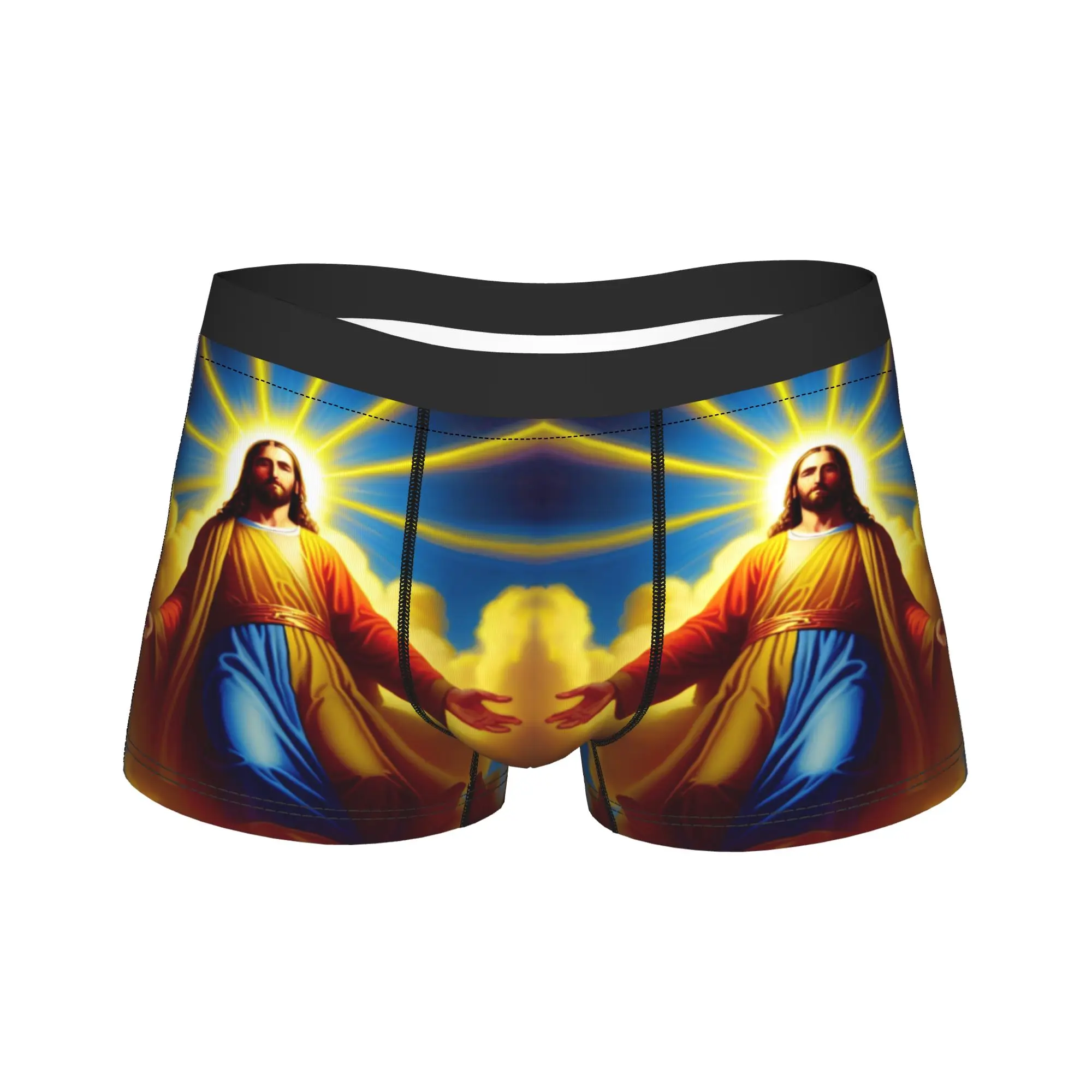 Men Jesus Christ Catholic Boxers NoveltyGift Underwear Christianity Religion Faith Boxer Briefs