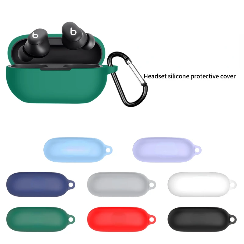 Casing untuk Beats Solo Buds, Earphone Bluetooth tahan guncangan silikon warna Solid untuk Beats SoloBuds kotak detak jantung