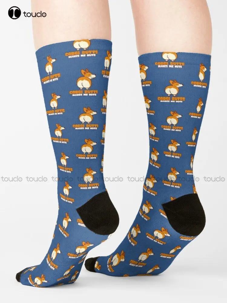 Corgi Makes Me Nuts Corgi Gift Idea Socks Socks For Girls Personalized Custom Unisex Adult Teen Youth Socks Custom Gift Funny