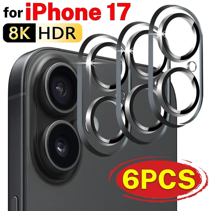 1-6Pcs Tempered Glass Camera Lens Protector for iPhone 17/17 Pro/17 Air/17 ProMax Ultra HD Anti-Scratch Camera Protective Films