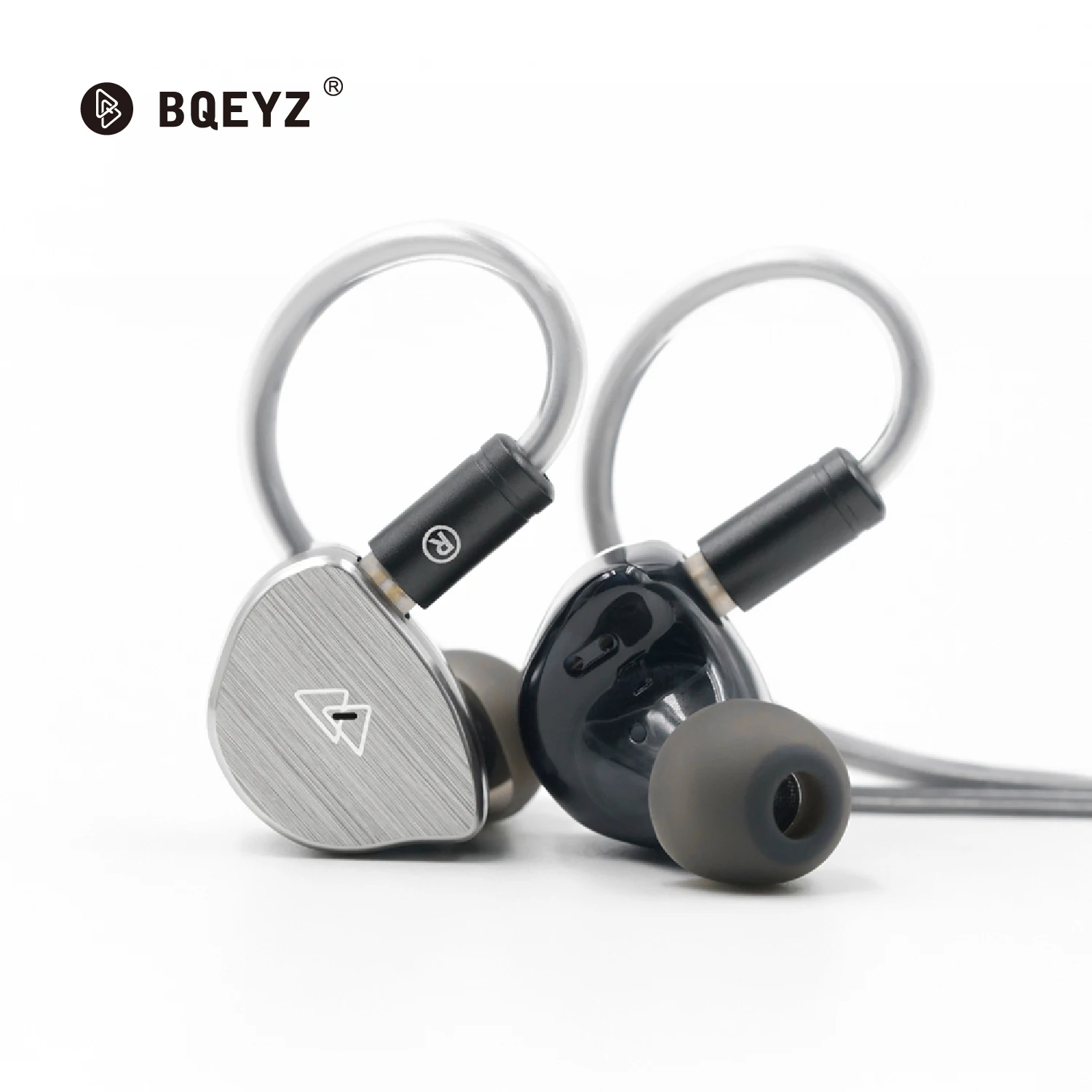 BQEYZ BQ10 12mm PET Dynamic Driver In-Ear Earphones HiFi Wired IEM Gaming Earbuds 0.78mm 2Pin Detachable Silver-plated OFC Cable