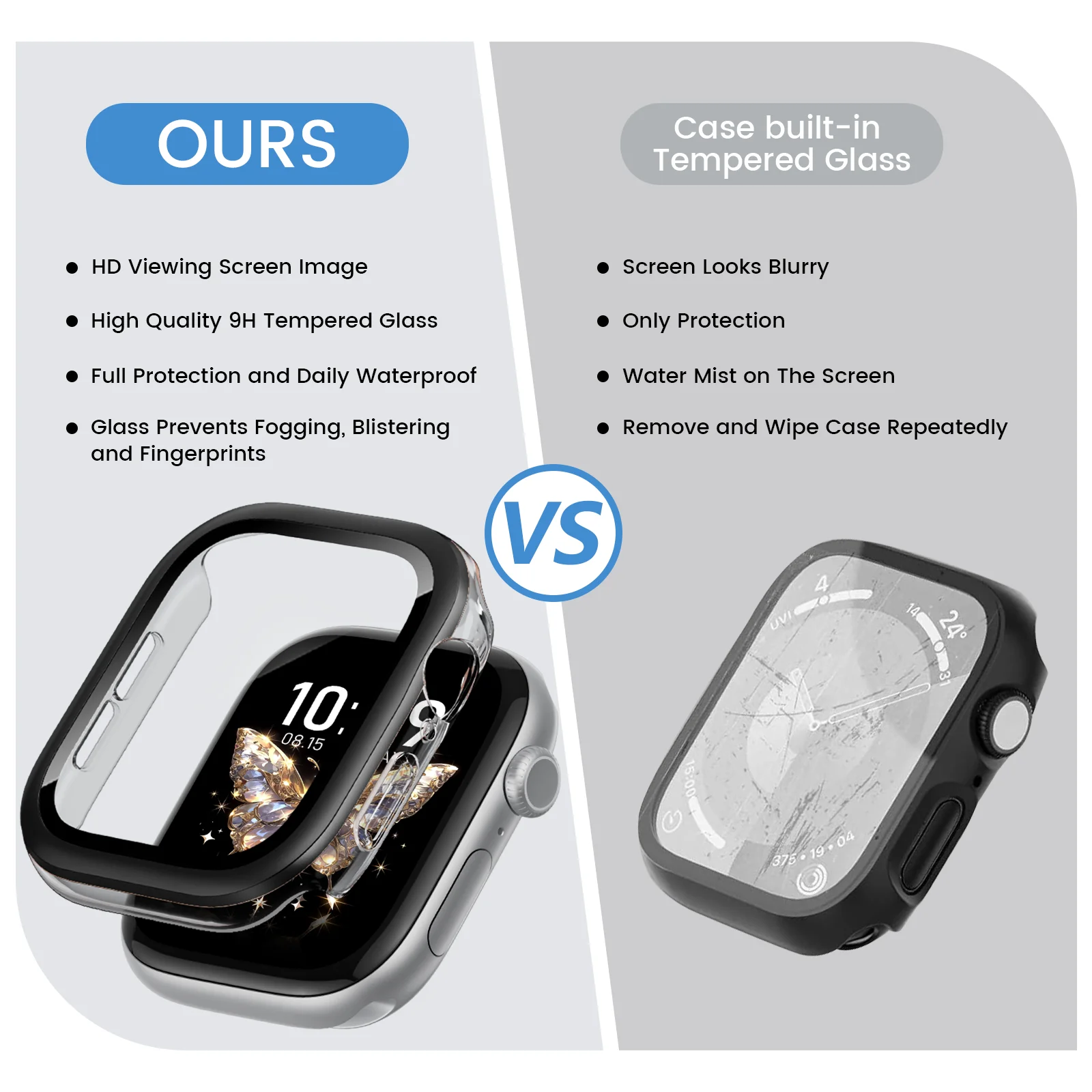 Металл + закаленное стекло + чехол для Apple Watch Series 10, 46 мм, аксессуары, водонепроницаемая защитная пленка для экрана, бампер для iWatch 10, чехол 42 мм