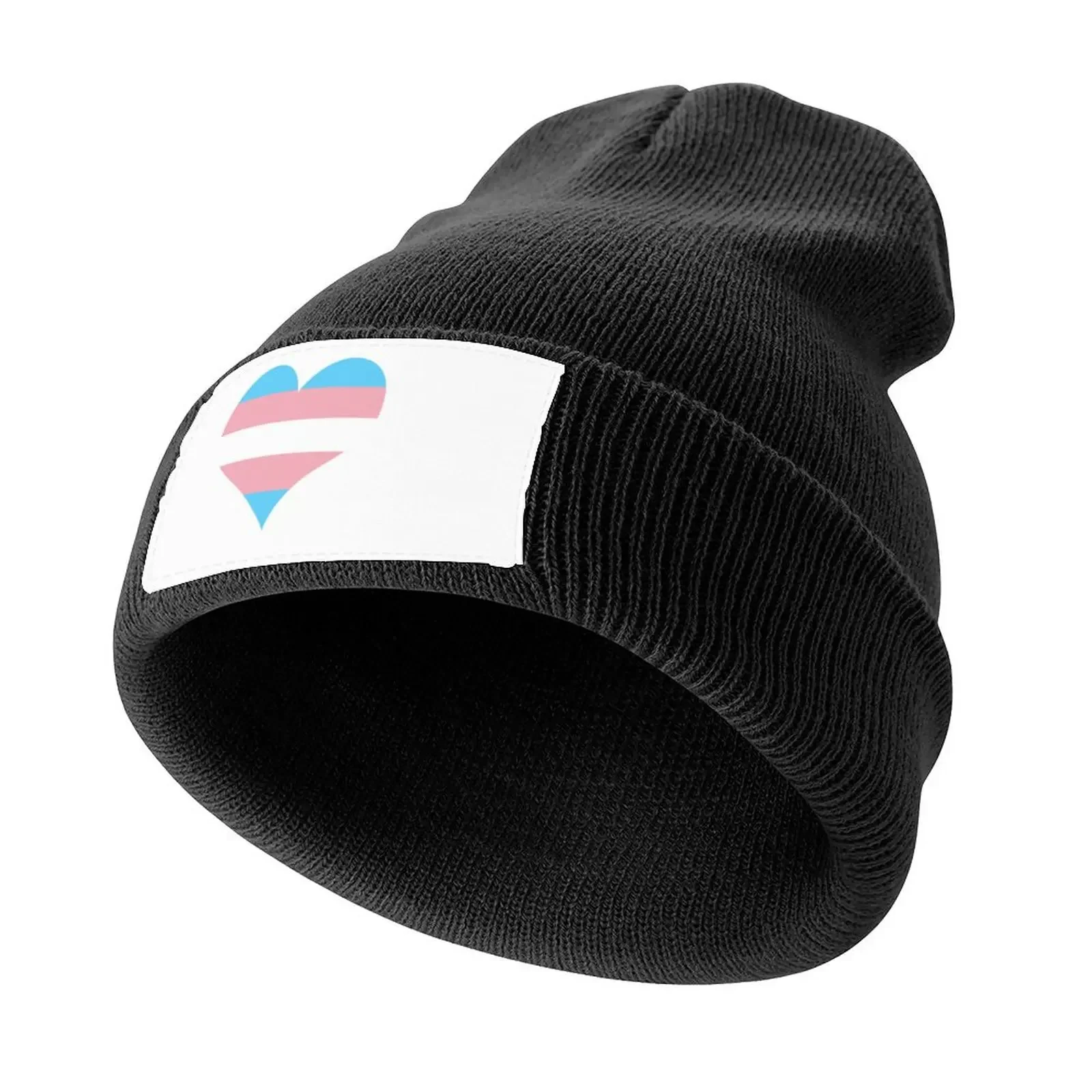 Transgender pride heart Knitted Cap Beach Bag Golf Hat Anime black Men Golf Wear Women's