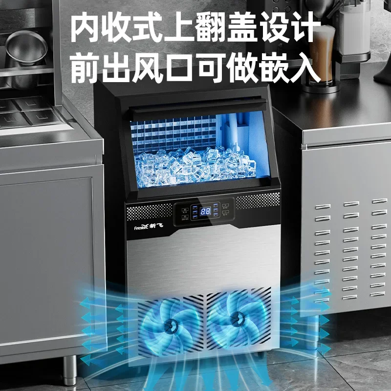 

Ice Machine Commercial Large Capacity Large 55/75/100 Kg Automatic Square Ice Cube Machine Ice Cream Maker Machine