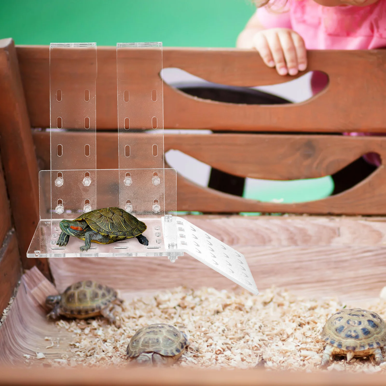 

1Set Acrylic Turtle Platform Tortoise Basking Terrace Climbing Resting Floating Platform Reptile Dock Pet Turtle Supplies