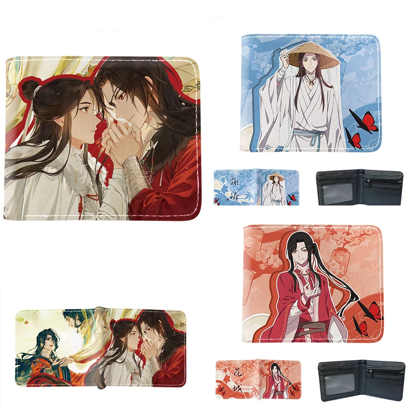 Anime Tian Guan Ci Fu Cosplay Wallets Anime Short Wallet Heaven Official's Blessing Pu Bags Halloween Party Decor Best Gifts