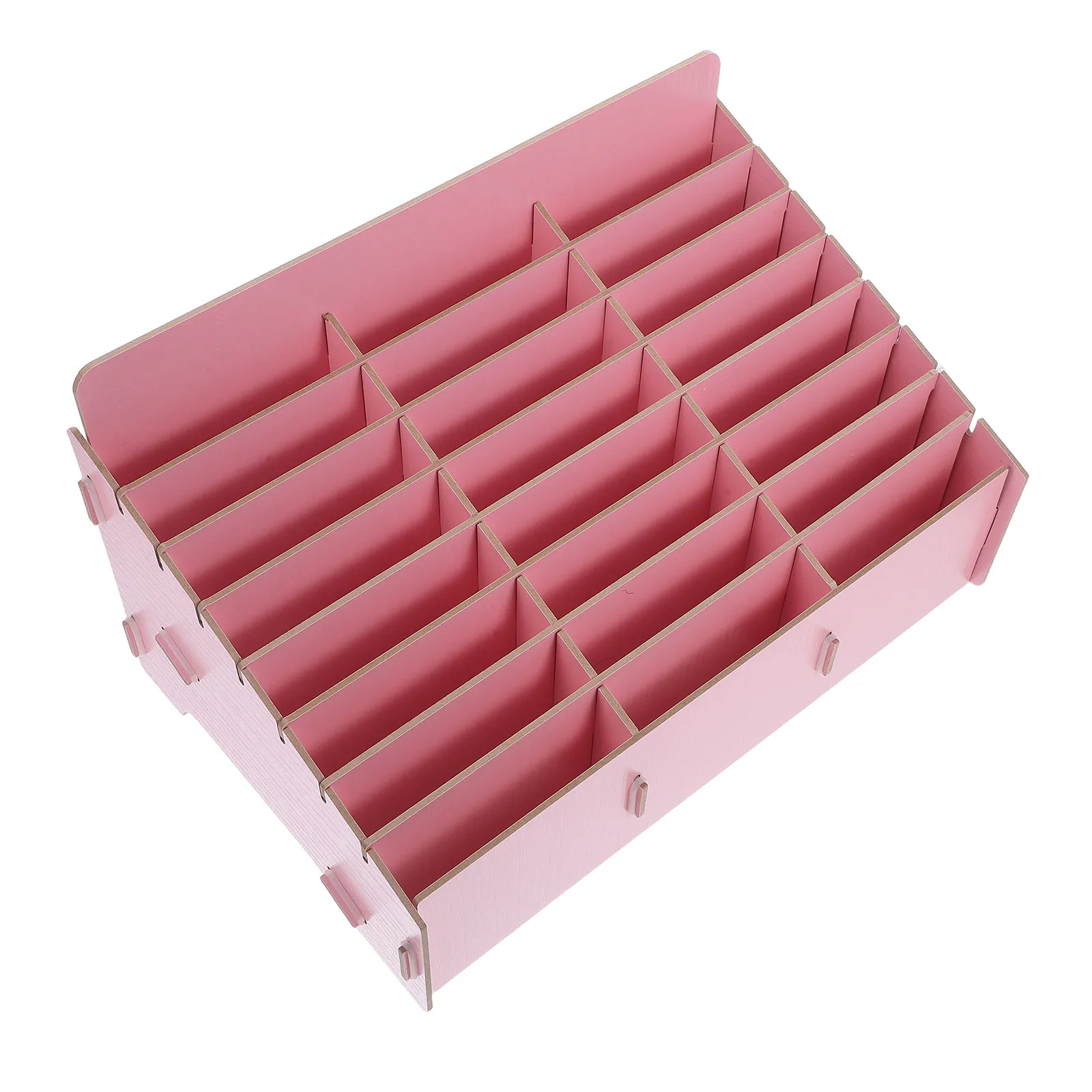 

Деревянный органайзер для телефонов на 24 отделения, настольная подставка для мобильных телефонов, планшетов и калькуляторов для класса и офиса