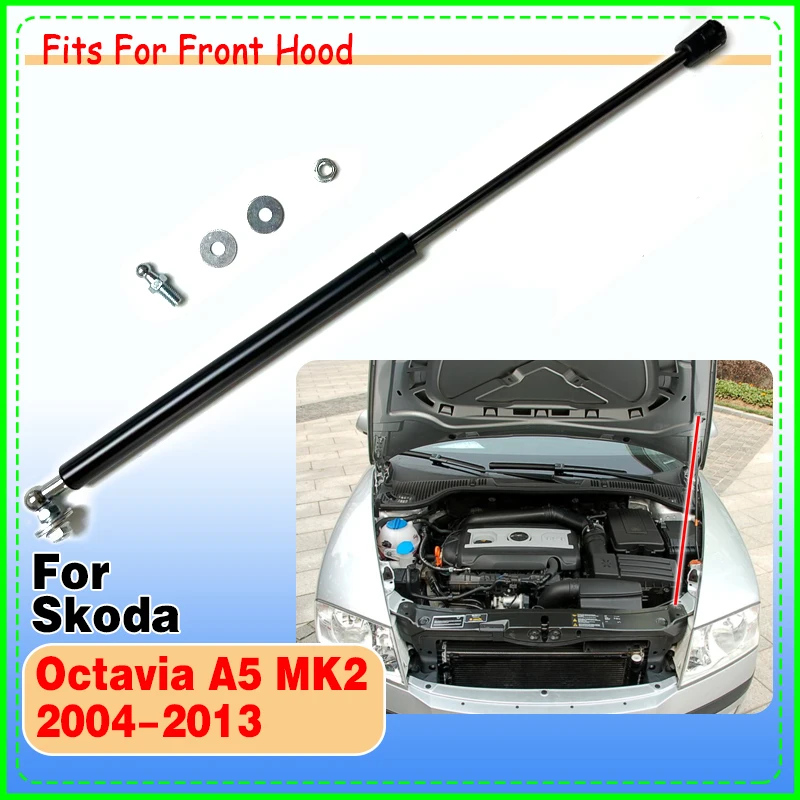

1PC Gas Struts For Skoda Octavia A5 MK2 2004-2013 Front Hood Bonnet Modify Lift Support Shock Damper Absorber Prop Rods Kit