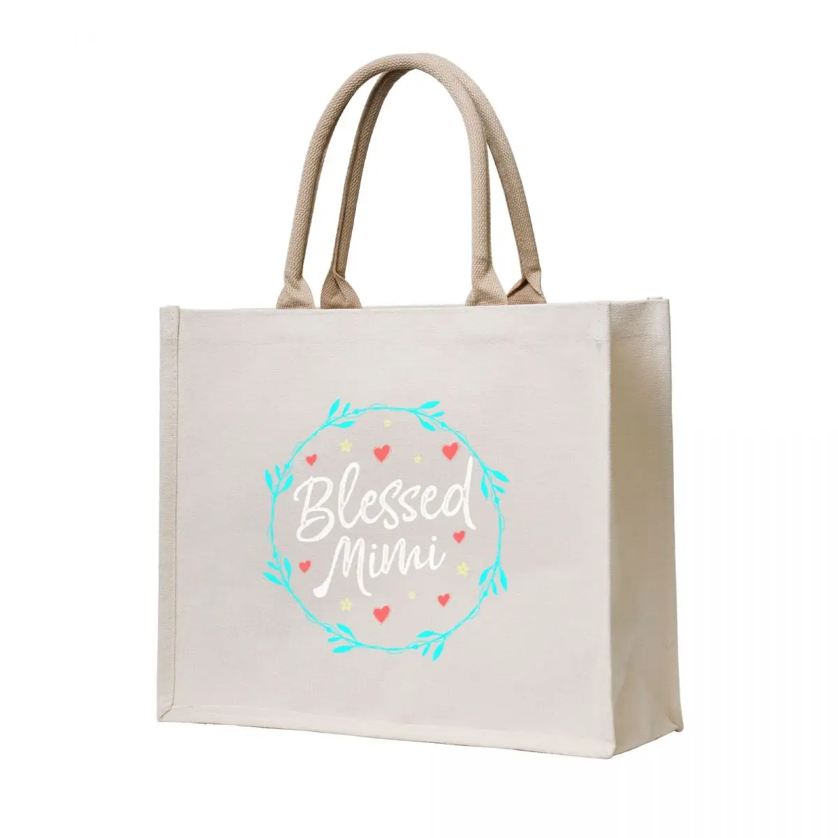 

Blessed Mimi Floral Hearts Grandma Mom Cute Gift Tote Bag shopper bag women Lady bag canvas shopping