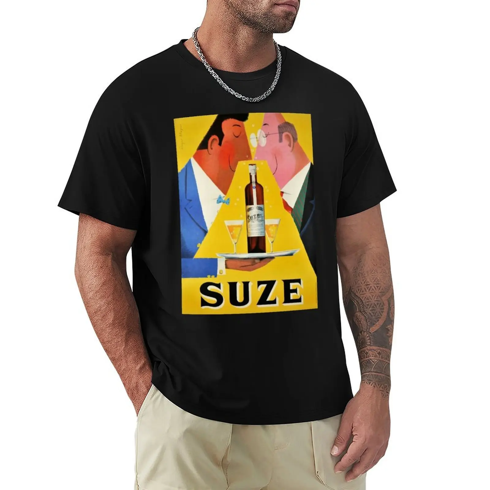 SUZE advertising poster - vintage T-Shirt oversized t shirt cheap stuff summer clothes quick drying mens clothes