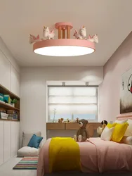 BOSSEN Scandinavian LED Children's Room Ceiling Pendant Light, Pink/Blue Unicorn for Living Room, Bedroom Home Decoration.